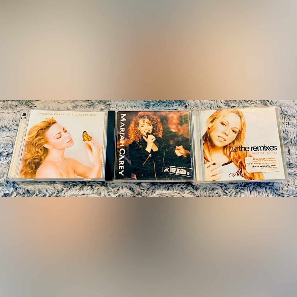 MARIAH CAREY UNPLUGGED GREATEST HITS REMIXES AND LIVE 3 CD BUNDLE  (5 CD DISCS)